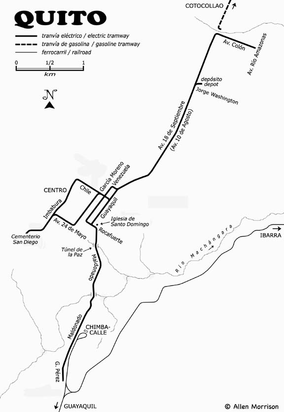Quito tramway map